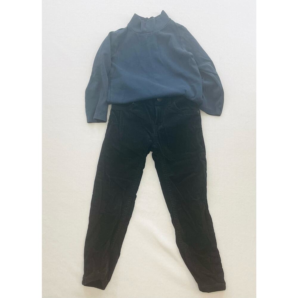 Girls Bundle ZARA Turtleneck and H&M Black Corduroy Pants Size 3-4 Oufit Bundle